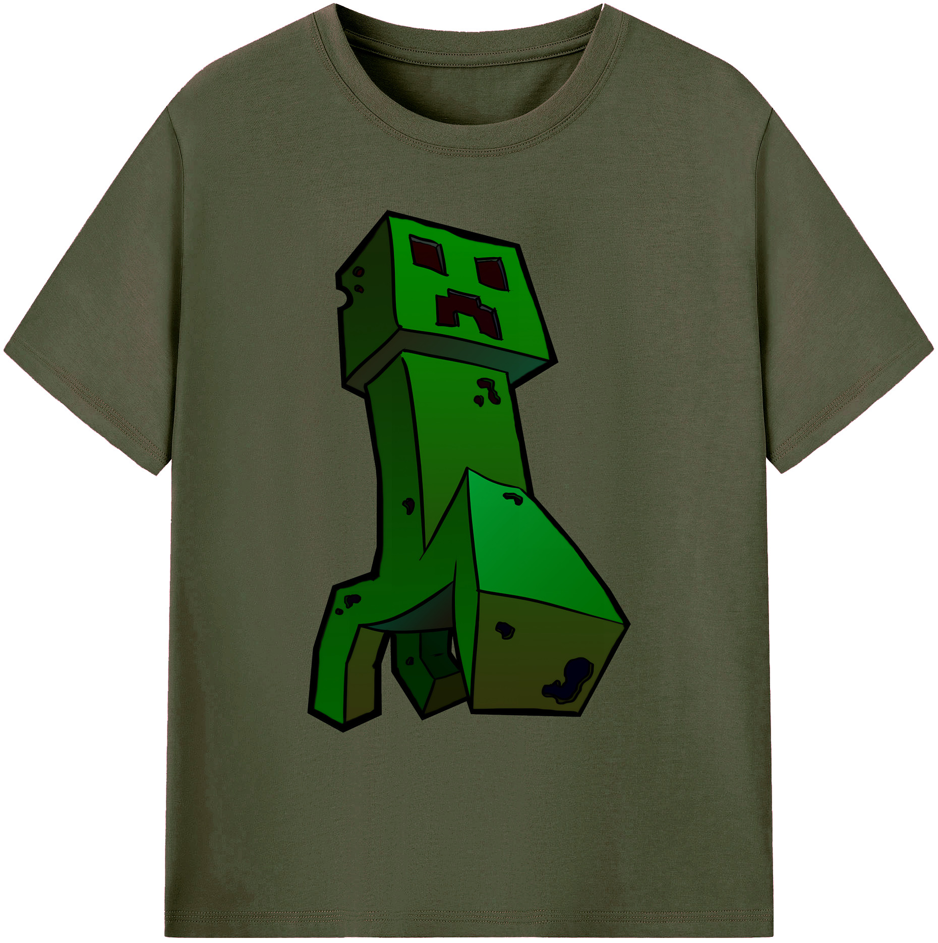 （画像用） マインクラフト ブロックの世界 Minecraft MC Block world 綿100％ メンズ半袖Tシャツ｜肌触りやわらか＆通気性